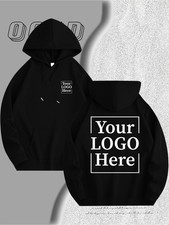Men'S Heavyweight Hoodie with Double-Sided Printing - Personalized Custom TextLo