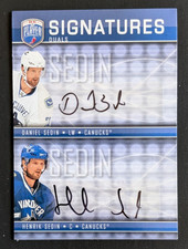 2008-09 UD BAP DANIEL HENRIK SEDIN TWINS DUAL SP AUTO BE A PLAYER SIGNATRUES