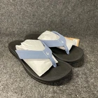 OLUKAI ‘Ohana Beach Sandals Women's Size 8 Ocean Fog/Black 20110
