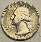 1960-P  🇺🇸 Washington Quarter Silver Coin - Combined Shipping - Lot D3