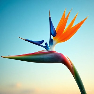 Pretty Imported Double Bird of Paradise Orange  Flower Bulbs Pack Of 2 Bulbs