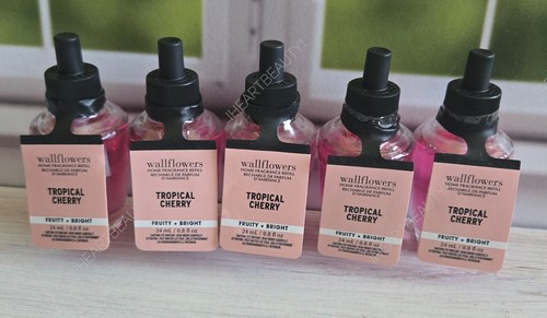 bath and body works tropical cherry wallflowers home fragrance refill x5