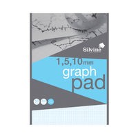Image of Silvine Graph Pad 1/5/10mm 50 Sheets A4 A4GP1510