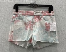 NWT Guess Pink Blue White Tie Dye Shorts Size 27