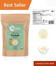 Organic Baobab Powder 8.8 oz - USDA Certified Superfood for Smoothies