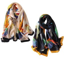 Fashion Scarves Scarf Silk Feeling Scarves Long Lightweight Sunscreen Shawls ...