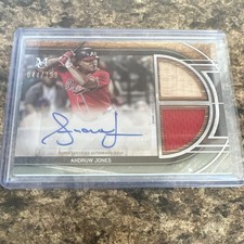 Topps Museum Collection Andruw Jones Dual Relic Autograph SPDRA-AJ /199