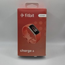 Fitbit Charge 6 Activity Tracker - Champagne Gold Case / Coral NEW OPEN BOX