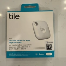 Tile Mate Bluetooth Tracker (2022, White) RE-40001 Tracker keys bags 