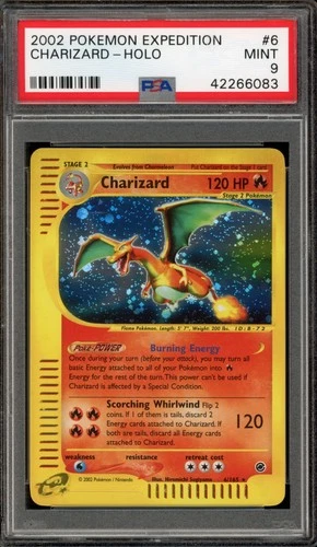 Pokemon Charizard Expedition Holo Rare #6 PSA 9 Mint