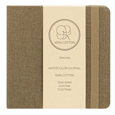 Vienrose Watercolor Sketchbook, 5.5x5.5 Watercolor Journal with 24 Sheets 140