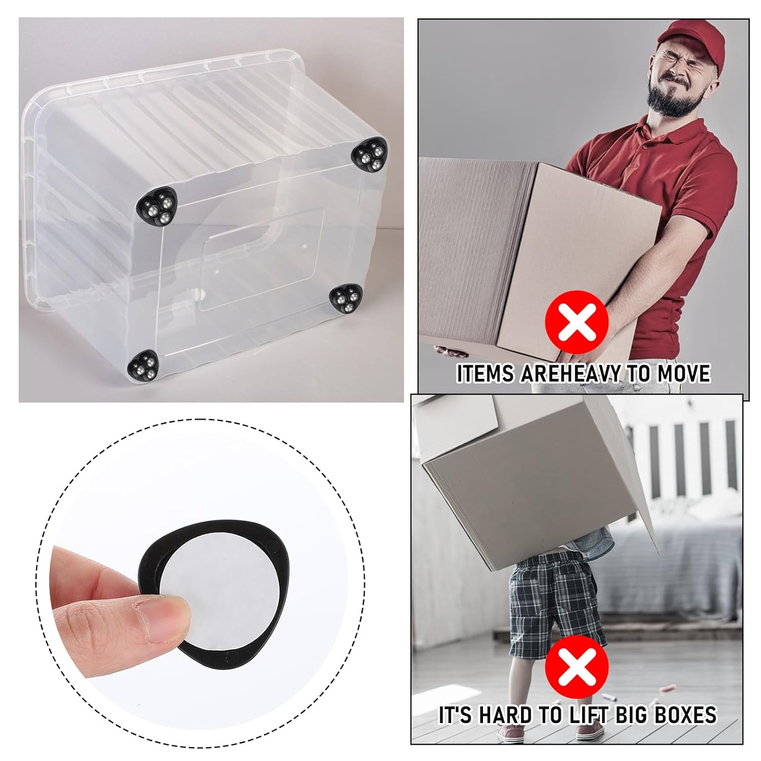 8Pcs Self Adhesive Mini Caster Wheels 360° Swivel Universal Wheel Sticky Pulley