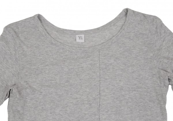 Y's Front Different Material Switching T Shirt Si… - image 3