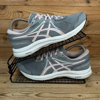 Asics Turnschuhe Damen Größe UK 7,5 Gel Contend 7 Weite grau pink Run Fitnessschuhe