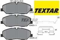 Textar 2242101 Bremsbelagsatz FüR Scheibenbremse Bremsbelagsatz FüR Hyundai