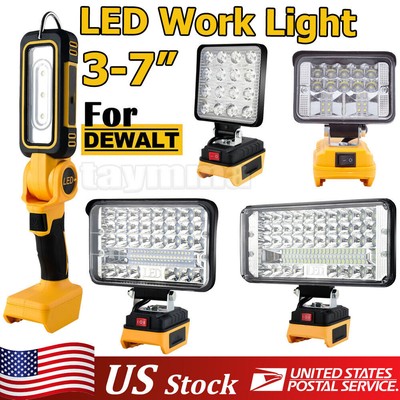 LED Work Light for Dewalt 20V Battery 90W Flood Light Torch for Workshop Camping