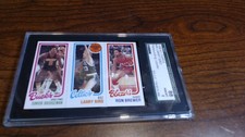 1980-81 Topps #49 Junior Bridgeman Larry Bird Ron Brewer SGC 8 NM/MT