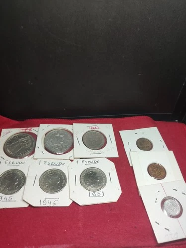 100$00 lot of 9 coins from Portugal, C004
