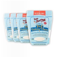 Bobs Red Mill Gluten Free 1 to 1 Baking Flour, 22oz Pack of 4 - Non GMO, Vega...