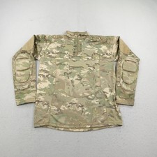 Lancer Tactical Shirt Mens Medium Multicam Camo Padded 1/4 Zip Airsoft Combat