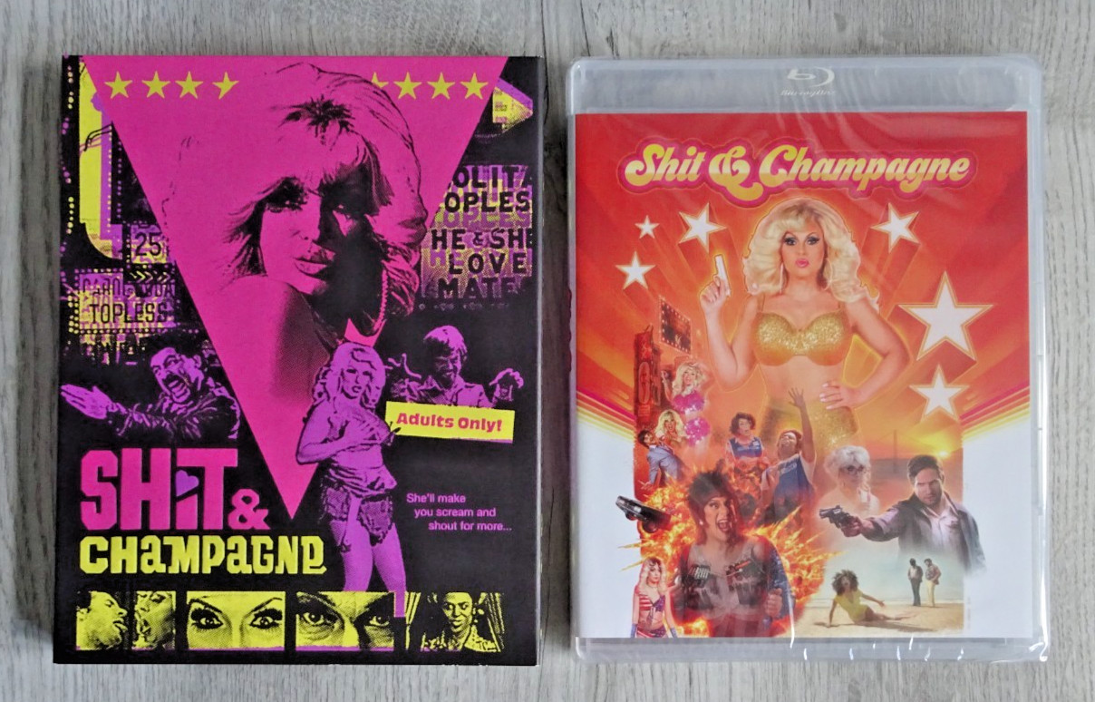 Vinegar Syndrome Blu Ray  Sh*t & Champagne Drag Comedy D'Arcy Drollinger OOP New