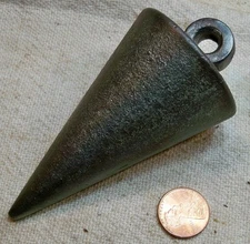 Vintage 1 lb Cast Iron Plumb Bob Working Collectible Old Tool READ