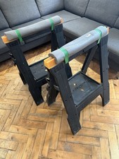 Pair of Compact Sawhorse Folding Work Benches 
