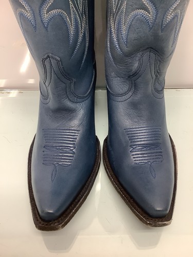 IDYLLWIND BLUE JEAN BABY WESTERN BOOTS SNIP TOE, WOMENS SIZE 7.5B, PREOWNED. - Picture 6 of 15