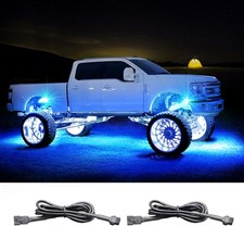 LED Rock Light Extension Wire 2 PCS, 47 Inch 4 Pin LED Extension Cable with Inte