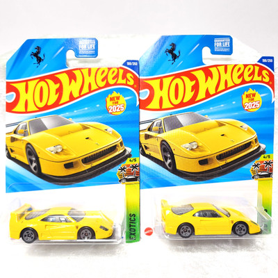 Hot Wheels Ferrari F40 Competizione #4/5 2-Car Lot 198/250 Exotics Yellow