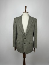 Vintage St Michael M S Pure Wool Herringbone Tweed Blazer Men  s size 42in