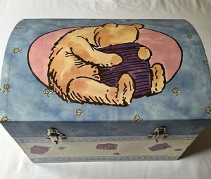 Classic Winnie The Pooh Storage Trunk Chest Box Vintage GUC