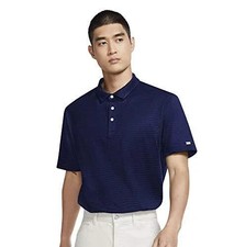 NIKE Men's Dri-Fit Jacquard Striped Golf Polo Shirt SIZE LARGE Navy NWT CK5909