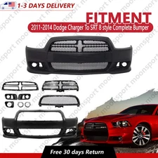 Fits For 2008-2014 Dodge Charger To SRT8 Style Complete Front Bumper Assembly