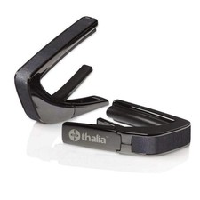 Exotic Series Black Chrome Finish Capo with Ebony Inked Inlay