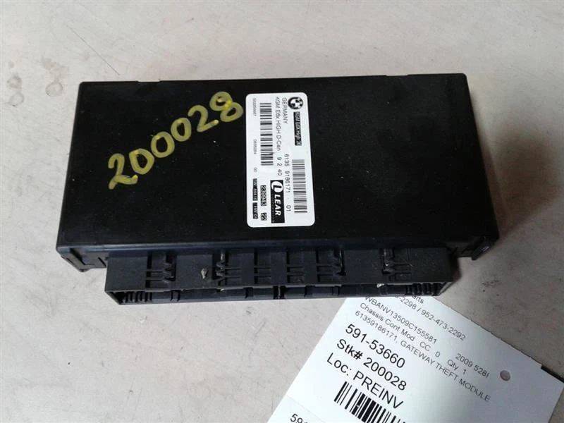 Módulo de puerta de enlace con bloqueo antirrobo ECM chasis compatible con 08-10 BMW 528i 330826 Foto 2 de 4