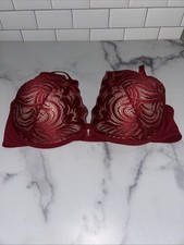 Adored by Adore Me Bra Womens 38D Red Lace Un...
