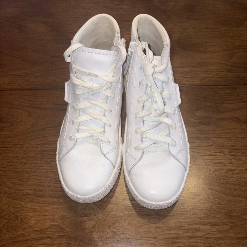 Women's Shoes Clarks CRAFT CUP HI Casual High Top Sneakers 61236 WHITE LEATHER - Image 4 of 4