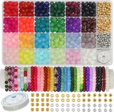 Friendship Bracelet Making kit for girls  adults rubber beads 1000pcs 8MM Bead