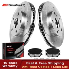 Front Disc Rotors Ceramic Brake Pads Kit for 2002 - 2004 2005 2006 Toyota Camry