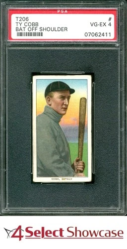1909-11 T206 PIEDMONT  TY COBB HOF BAT OFF SHOULDER PSA 4