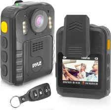 Pyle Police Security Video Body Camera - Rechargeable Wireless, Waterproof