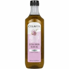 Colavita Roasted Garlic Extra Virgin Olive Oil, 32 Fl Oz – Cold Pressed EVOO