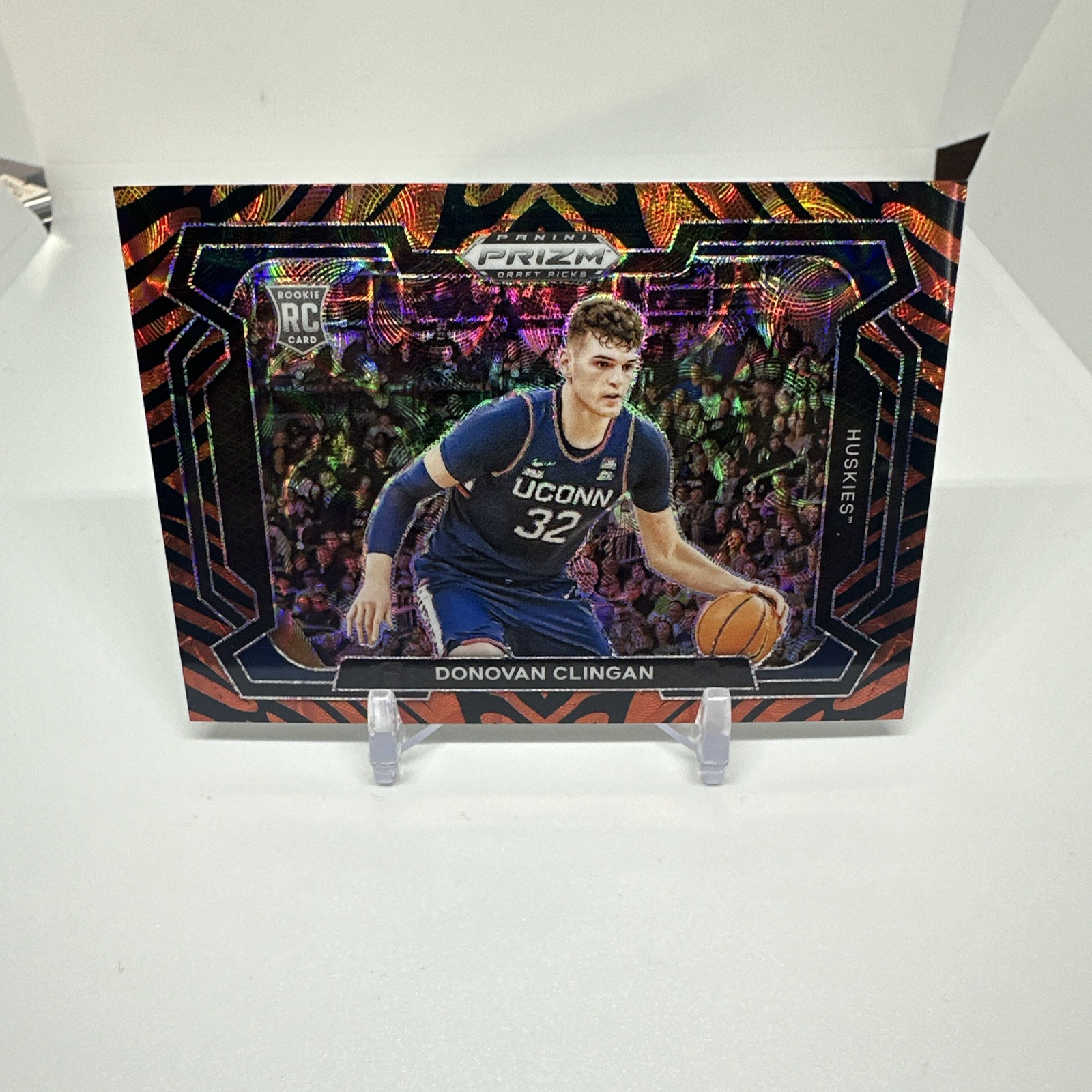 2024 Prizm Draft Picks Donovan Clingan Tiger Stripe RC Rookie Variation SSP #95