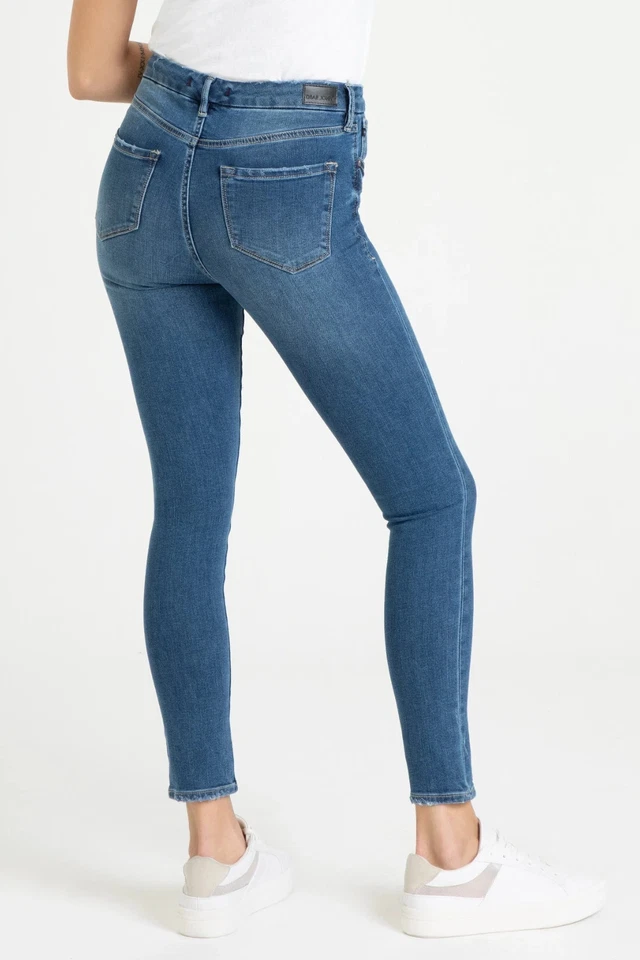 Dear John Denim Olivia Super High Rise Skinny Jeans Size 25 NWT Color: Frontage - Image 3 of 4
