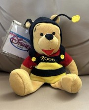Disney Store Winnie the Pooh Mini Bean Bag Bumble Bee 8" New Vintage Plush
