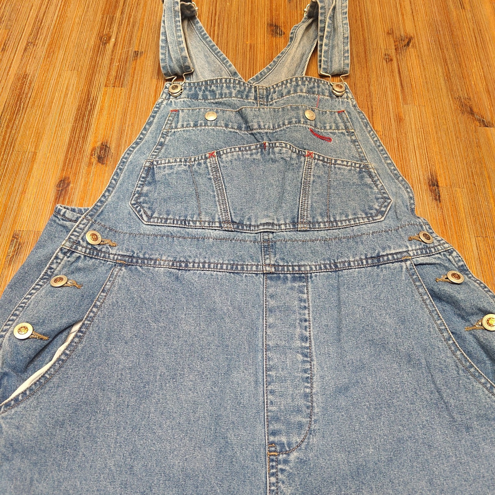 VTG 90s Y2K D'Mode Classix Sportwear Bib Overalls Straight Leg Baggy, S