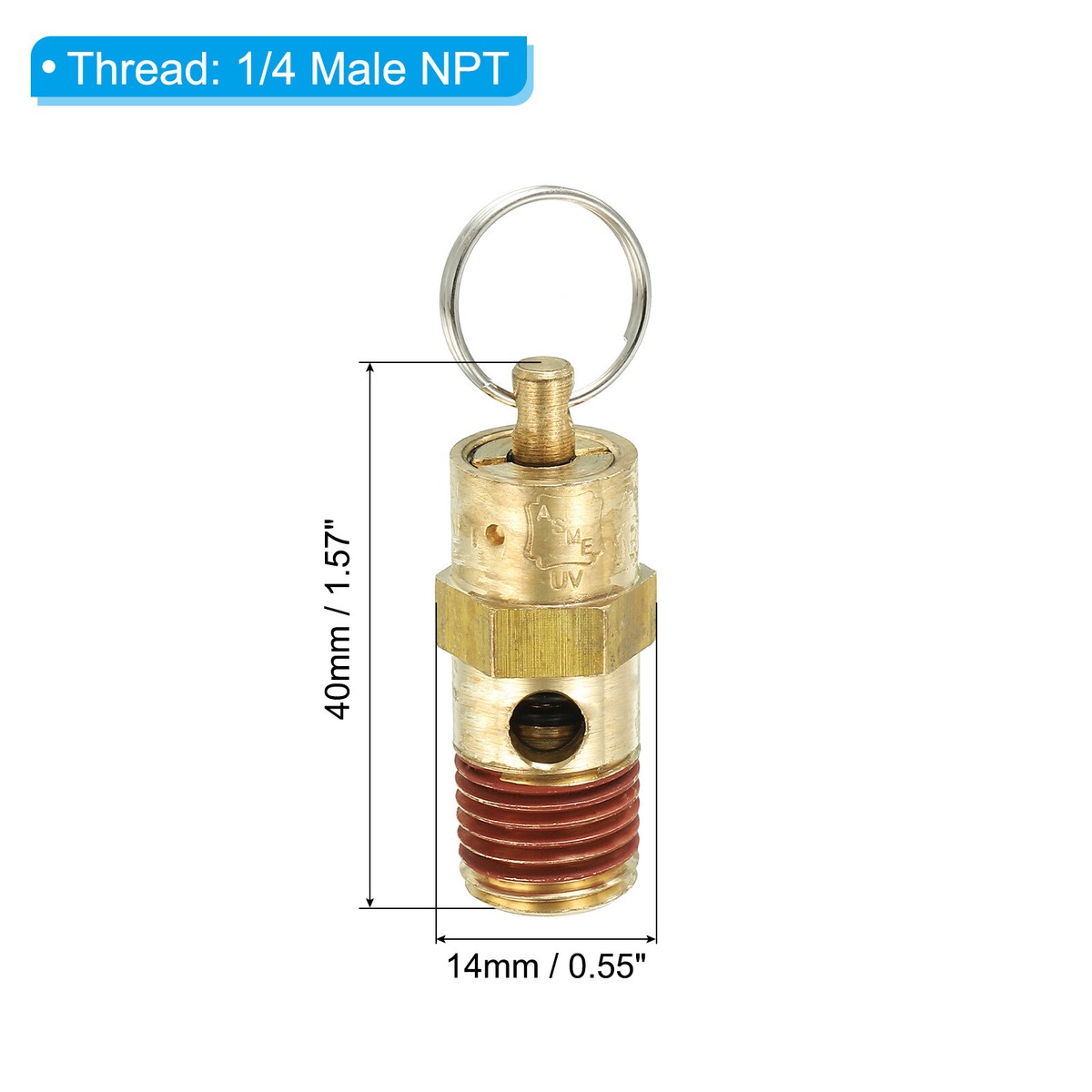 Lot De 4 Valves Schrader à Filetage Mâle NPT 6,35 Mm En Laiton Avec Noyau De Valve Standard Pour Une Utilisation Industrielle Et Automobile