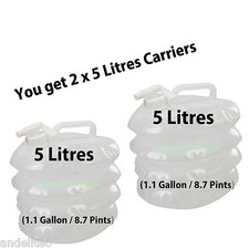 5L 10L 20L Water Carrier Container Foldable Collapsible With Tap Camping Bottle