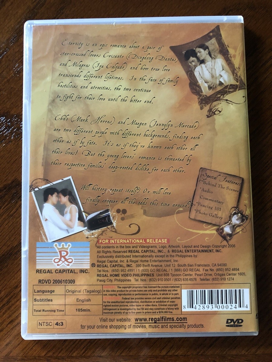 Eternity (DVD, 2006) Philippine Film Dingdong Dante's Iza Calzado